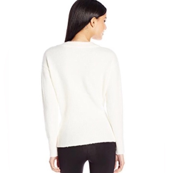 GUESS Alena Lace-up Pullover White Sweater Top Women's Size XS - Picture 2 of 16